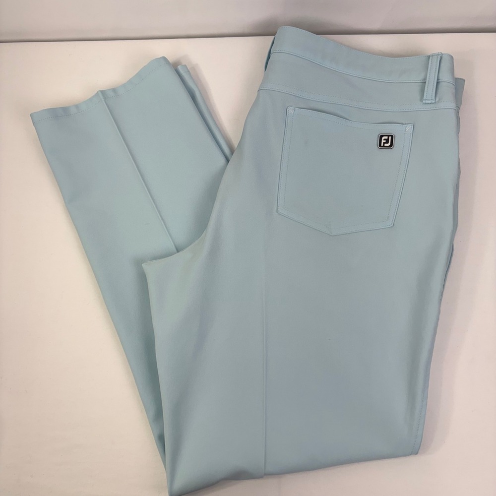 FootJoy Mens Golf Pants Light Blue Stretch Performance 5-Pocket 38x30